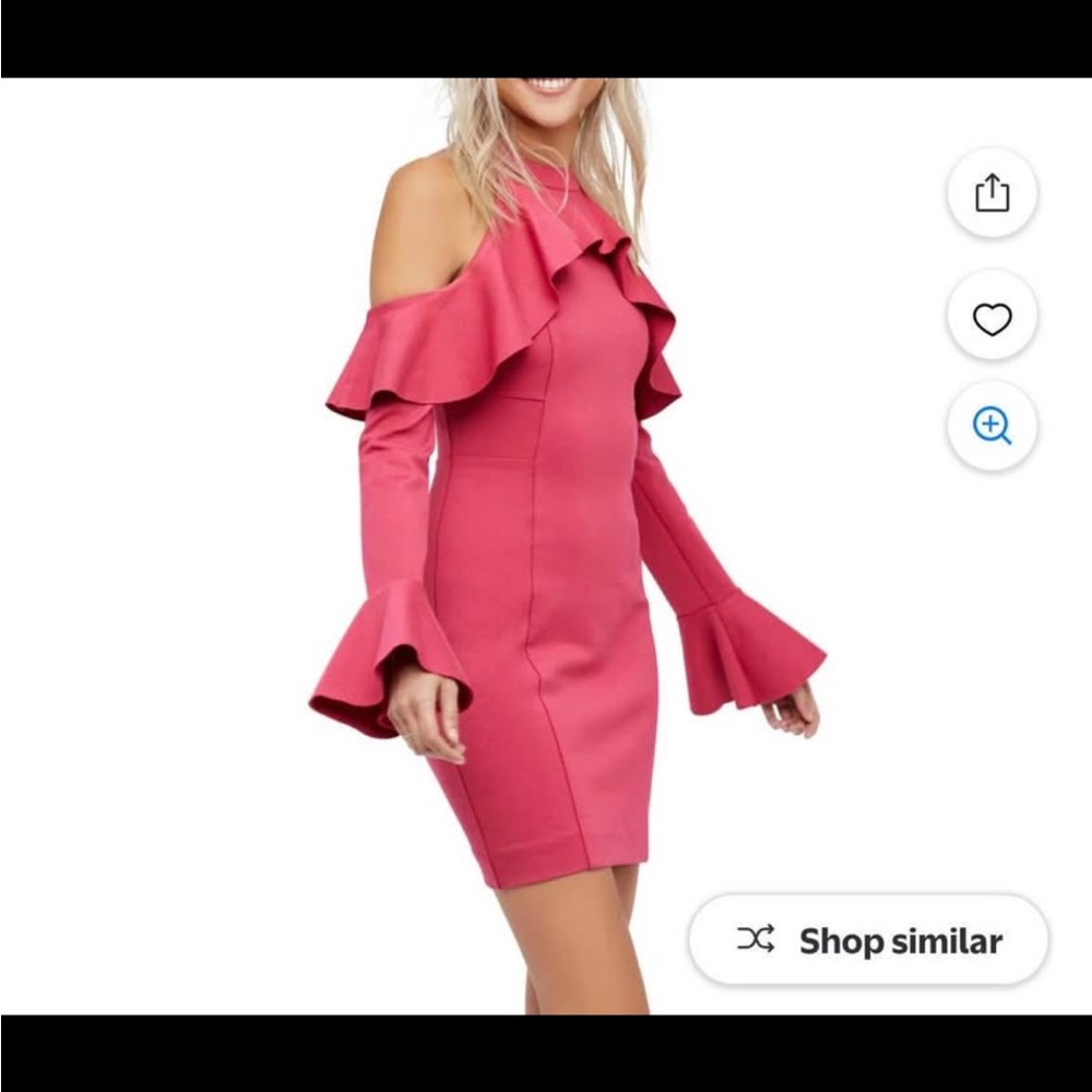 Free People “Sweet Talk” Dress Elegant Pink Off-Shoulder Dress